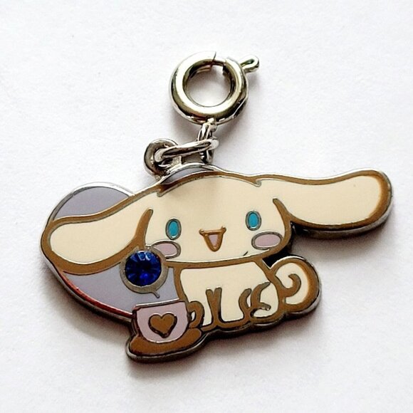 Sanrio Jewelry - 2005 Cinnamoroll Sanrio Brand Metal Charm On Spring Ring Hello Kitty & Friends